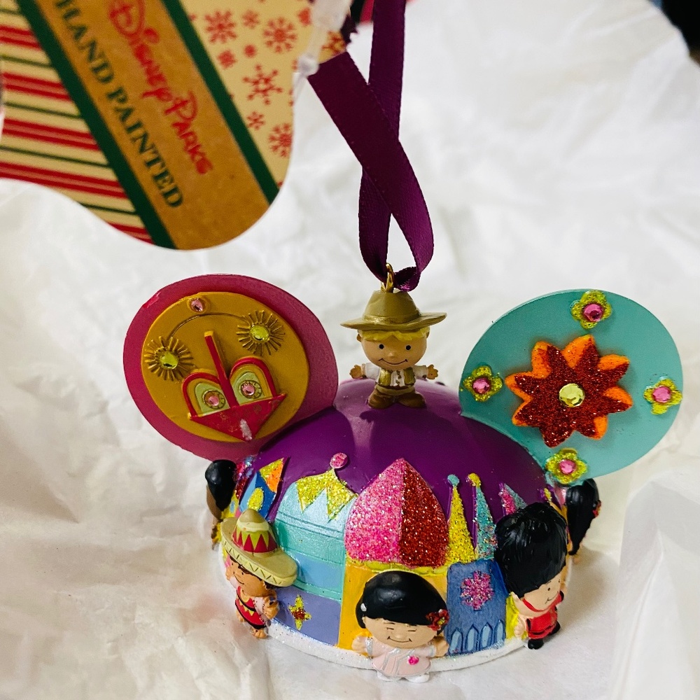 Disney Parks Small World Ear Hat Ornament Christmas NWT